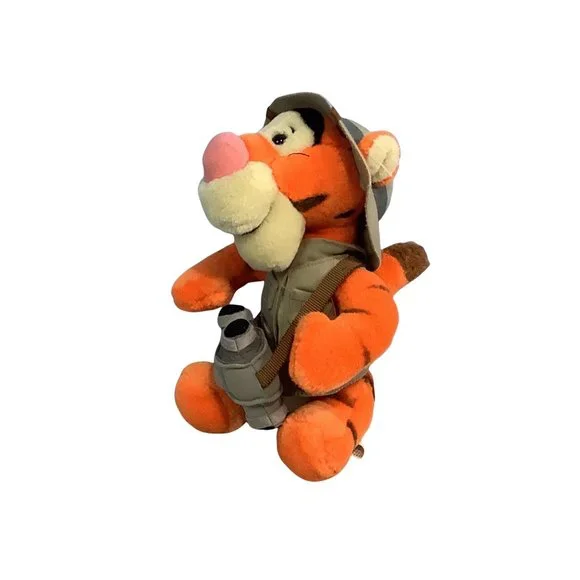Disney World Tigger Safari Explorer10” Plush Binoculars Hat Vest Stuffed Animal - Picture 2 of 7